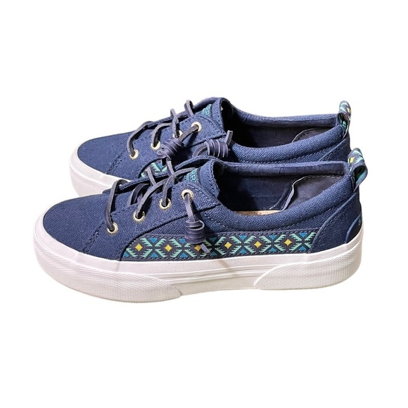 Sperry Top-Sider Pier Wave Hi Ltt Oaxaca Slip-On Sneakers Size 6 Navy - Picture 3 of 5